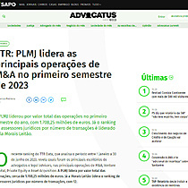 TTR: PLMJ lidera as principais operaes de M&A no primeiro semestre de 2023